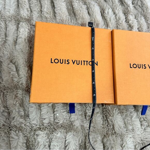 Louis Vuitton Orange Square Shaped Luxury Storage Or Gifting Boxes Lot Of 2 - Picture 6 of 11